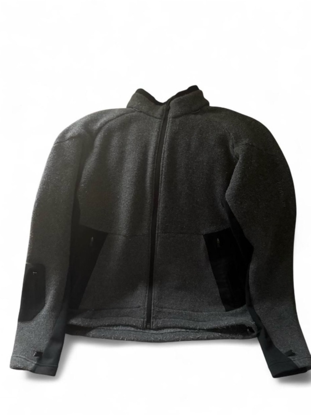 Vintage Columbia Grey/Black Full-Zip Fleece Jacket Sz XL